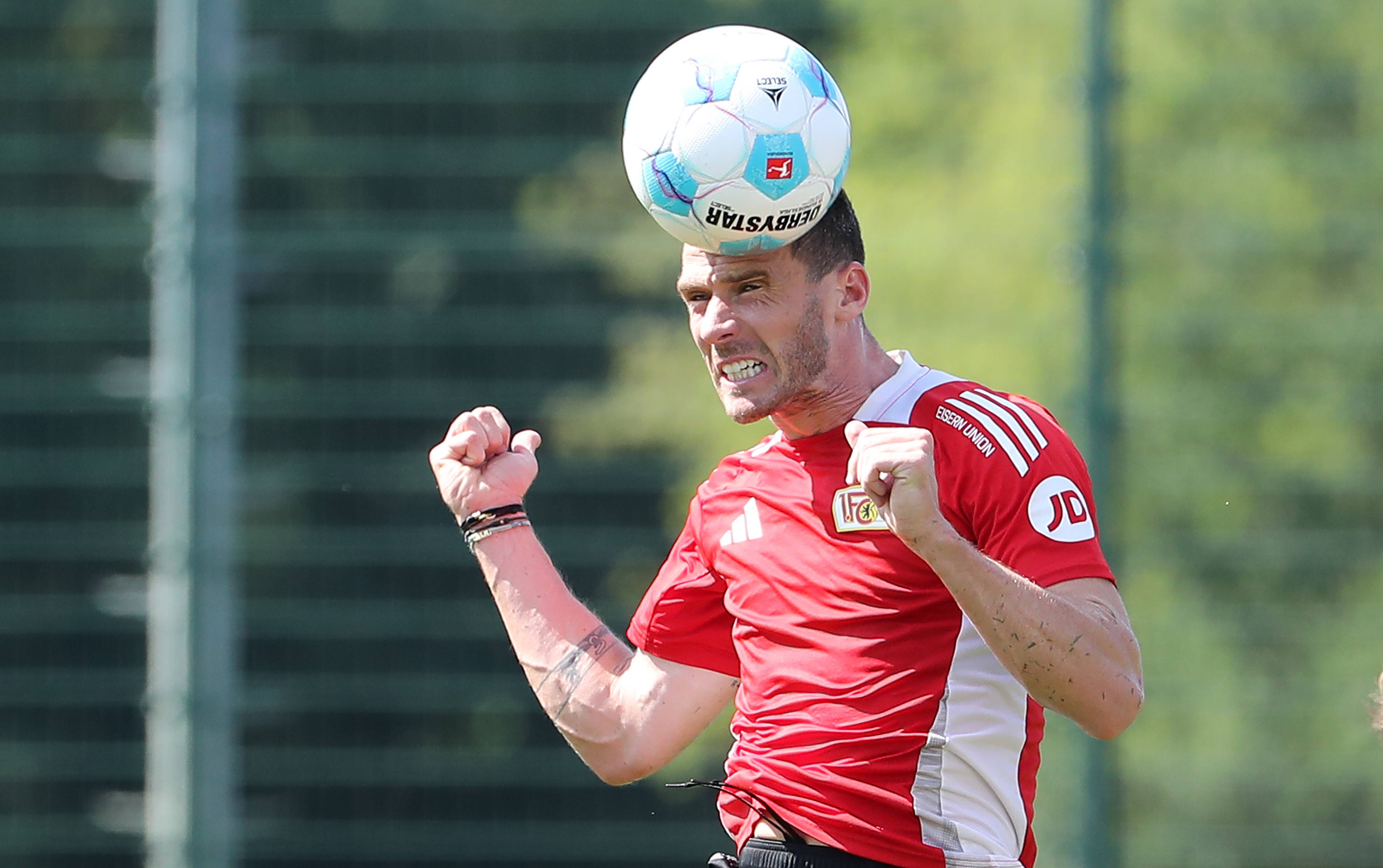 Robin Gosens op de training van Union Berlin