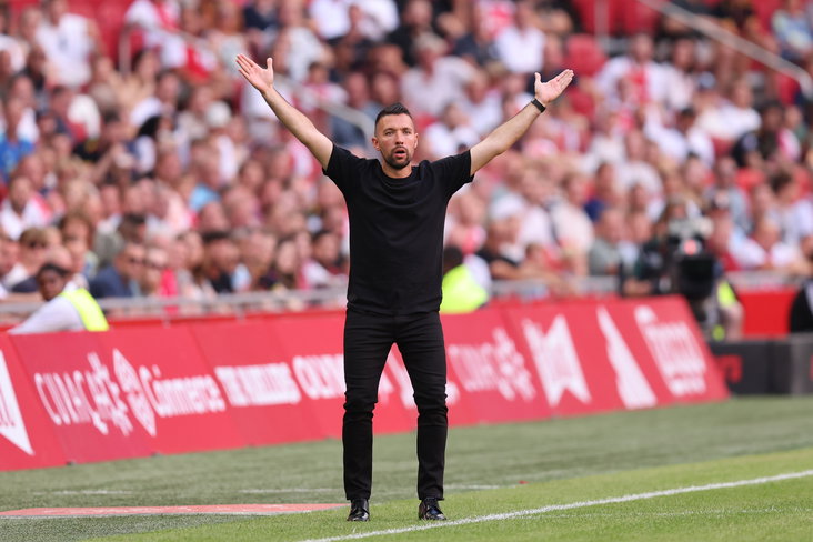 Francesco Farioli in de Johan Cruijff Arena