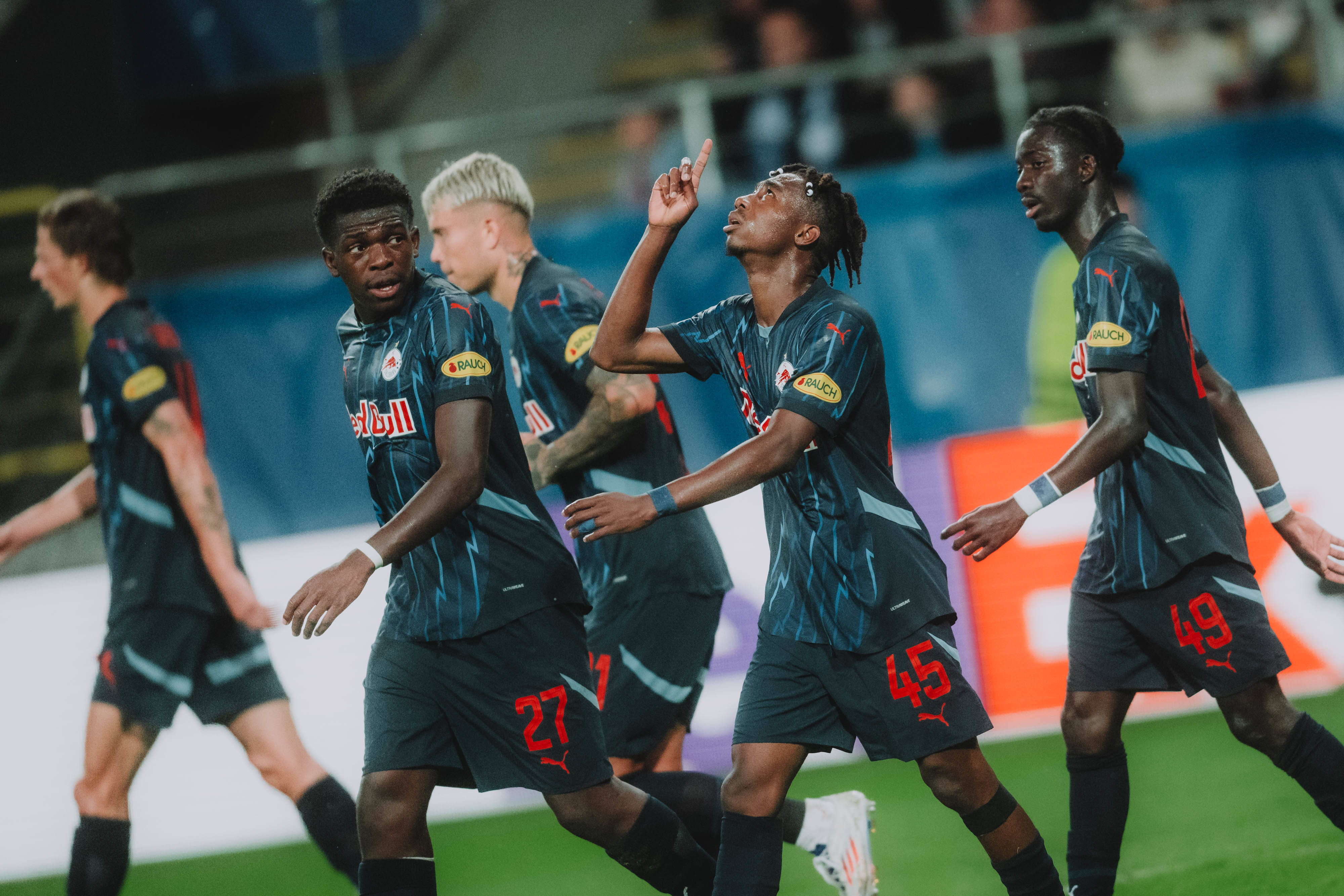 Red Bull Salzburg viert een goal