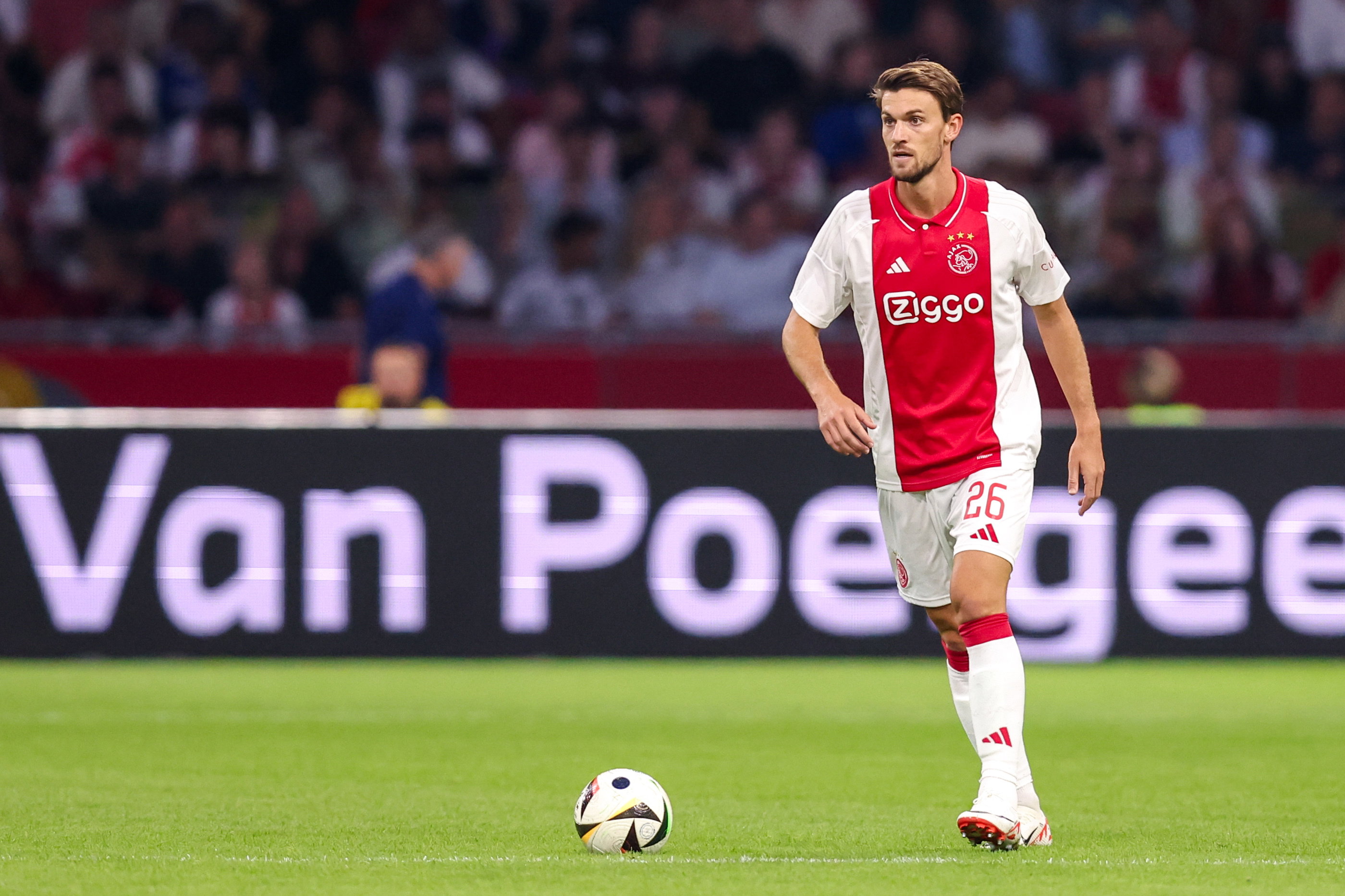 Daniele Rugani in actie voor Ajax