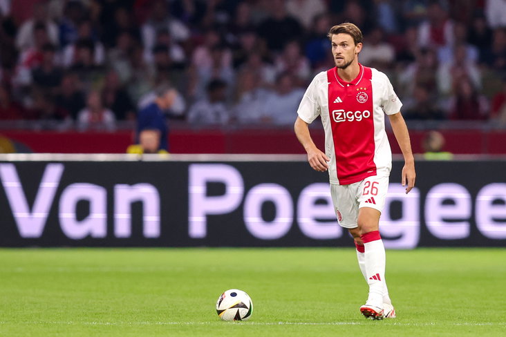 Daniele Rugani in actie voor Ajax