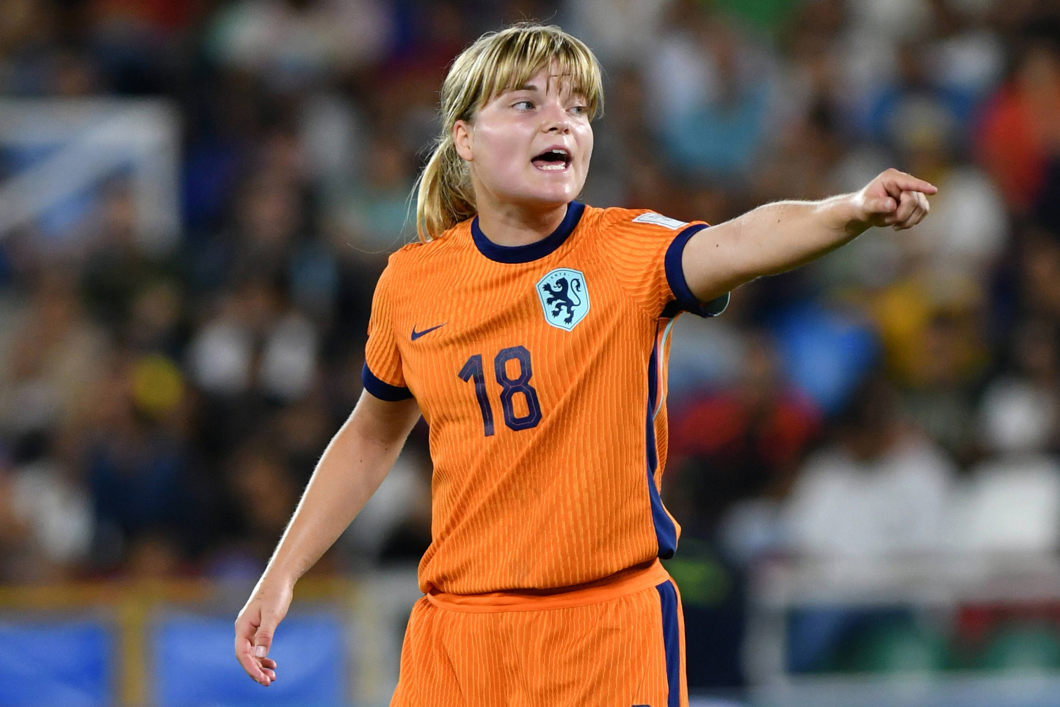 Nayomi Buikema in actie namens Oranje O20