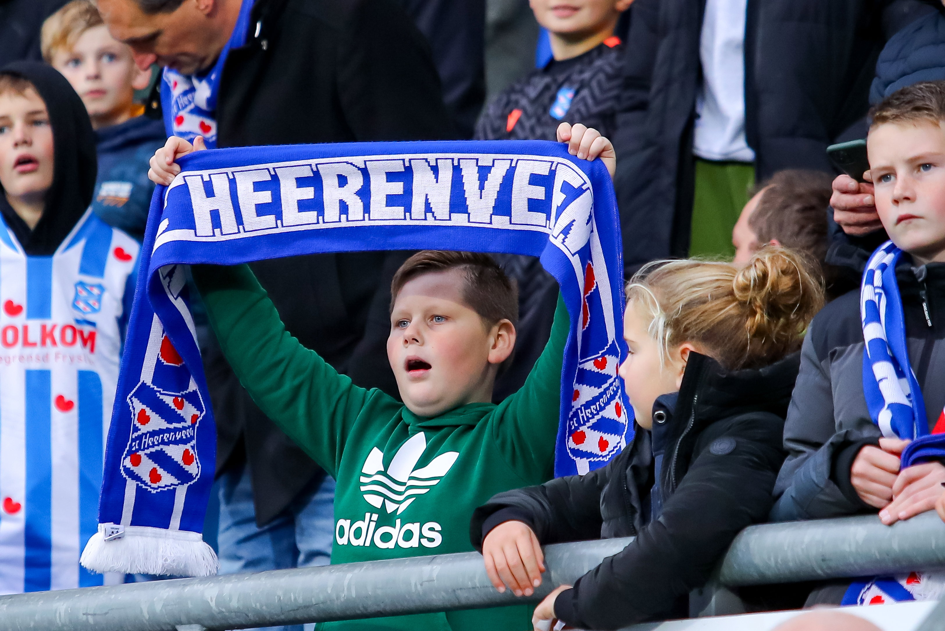 Een supporter van SC Heerenveen