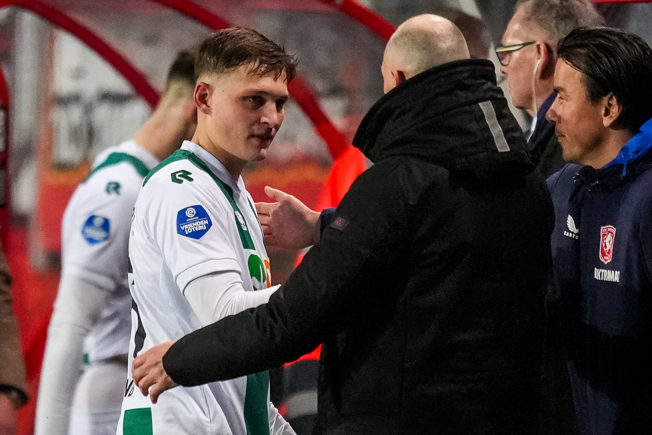 Thijs Oosting met zijn vader Joseph Oosting