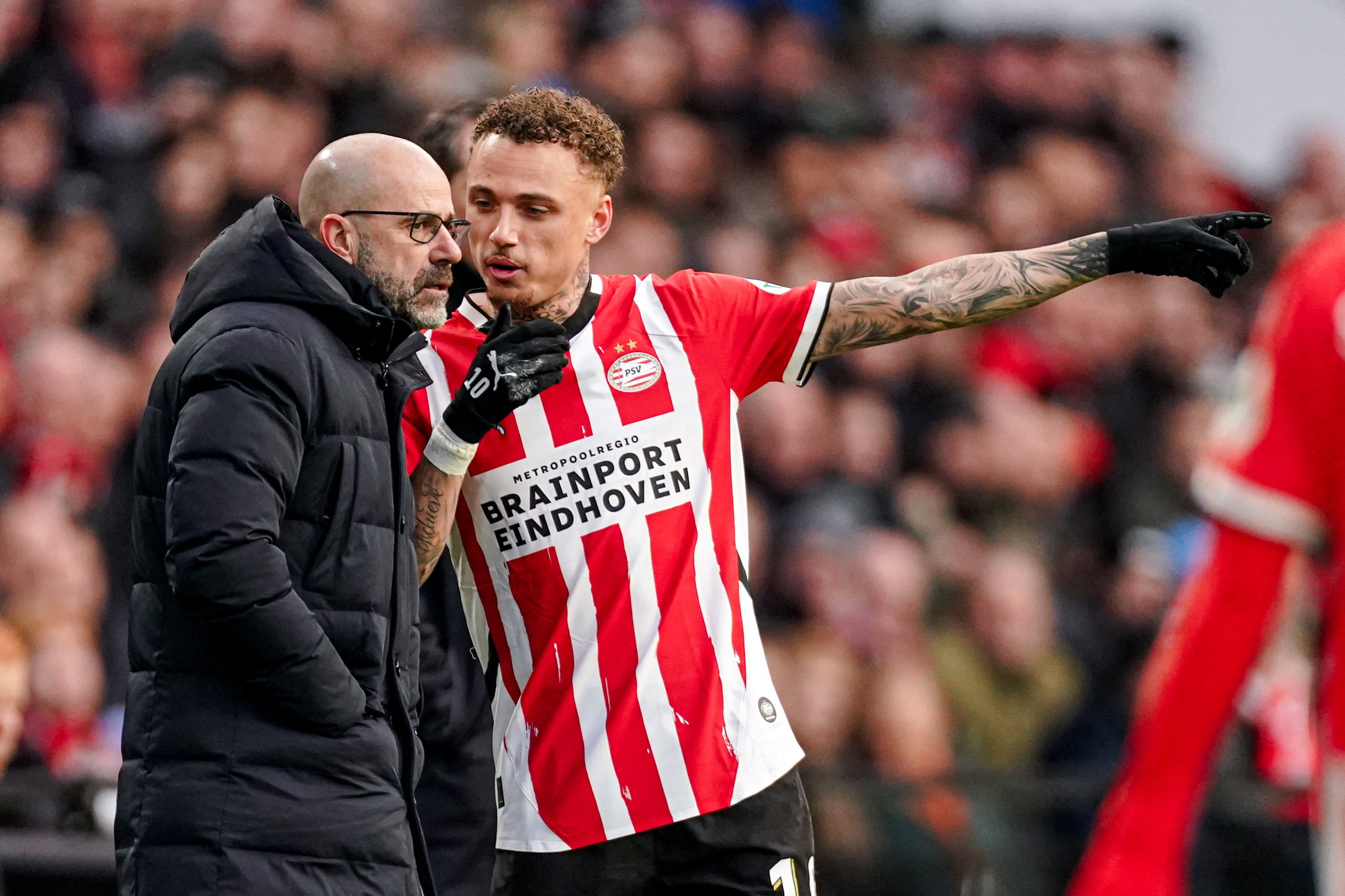 Peter Bosz en Noa Lang