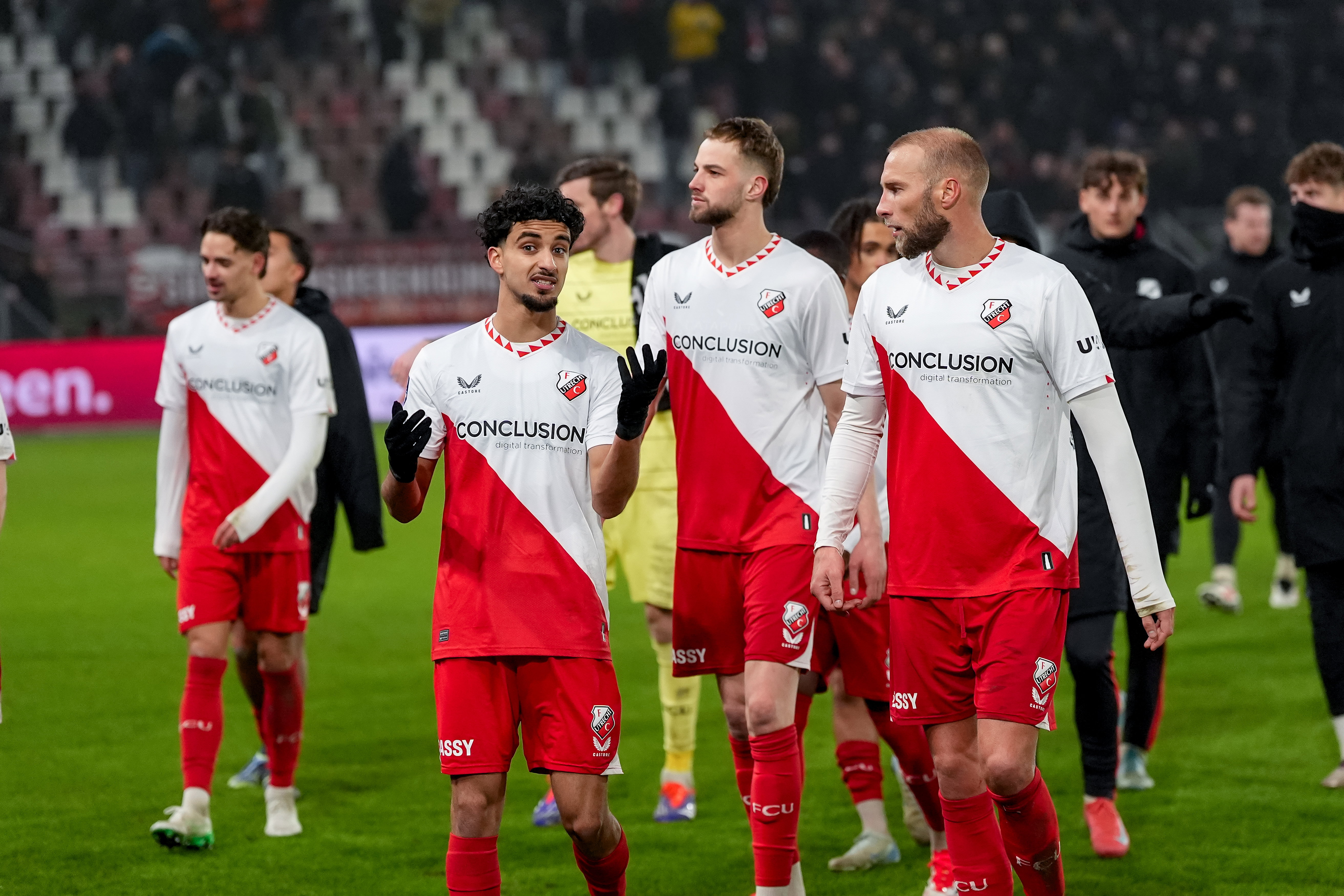 FC Utrecht na de wedstrijd tegen AZ