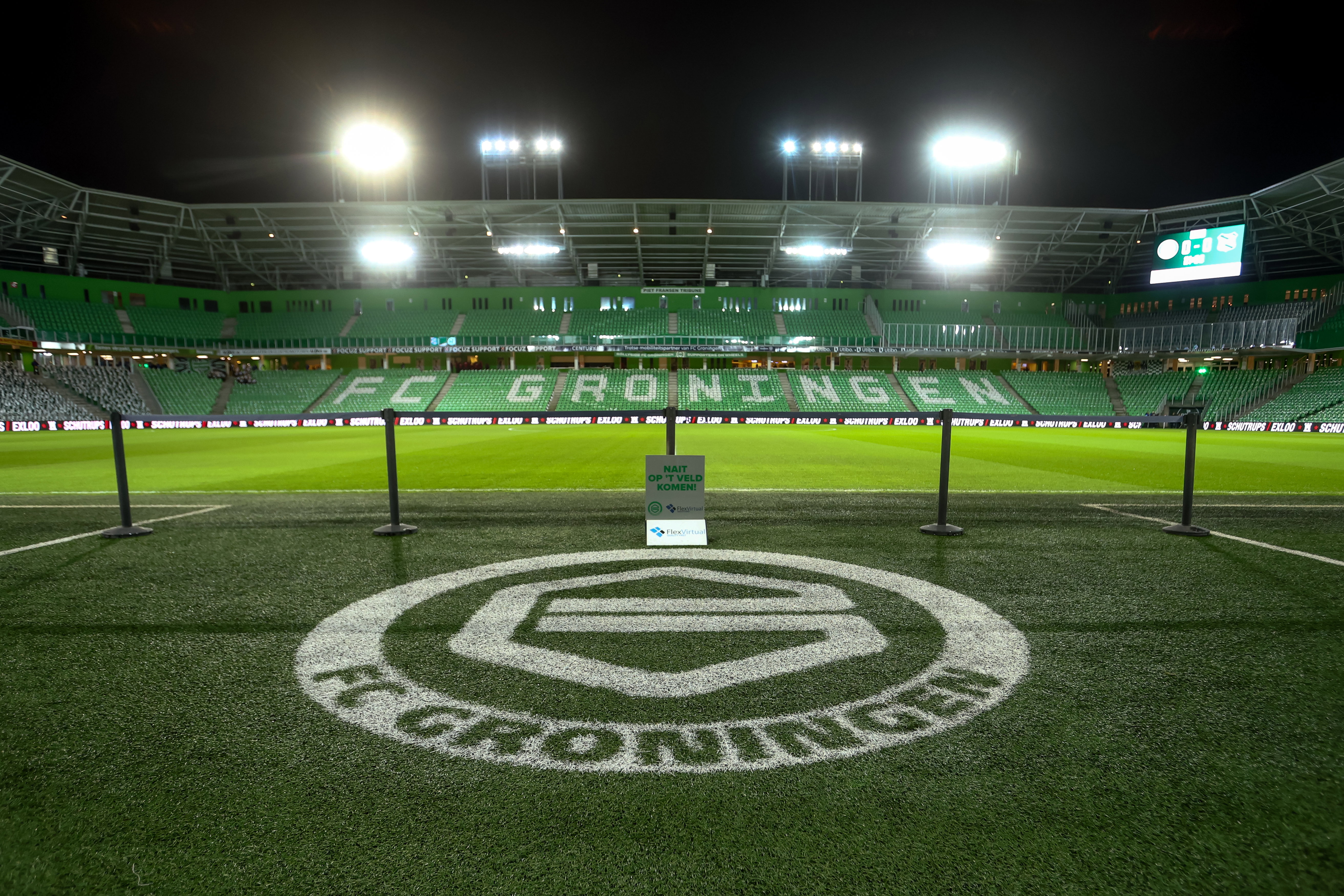 De Euroborg voorafgaand aan FC Groningen - SC Heerenveen