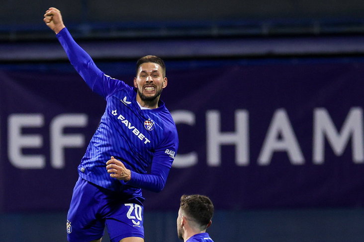 Marko Pjaca juicht na een treffer in Champions League