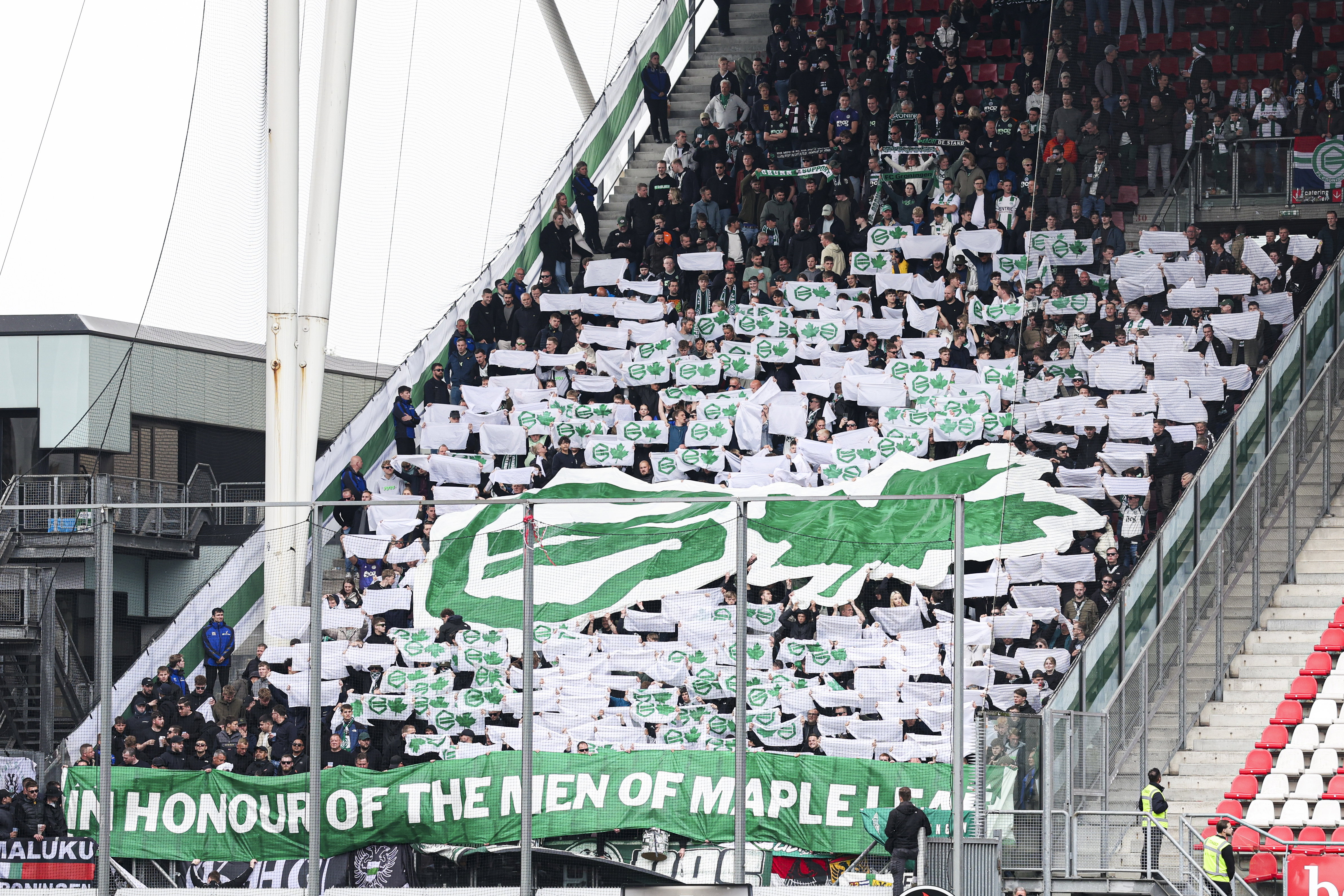 FC Groningen-fans in het uitvak