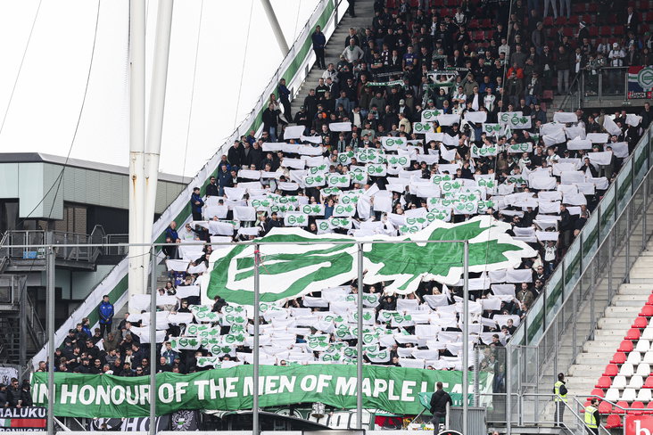 FC Groningen-fans in het uitvak