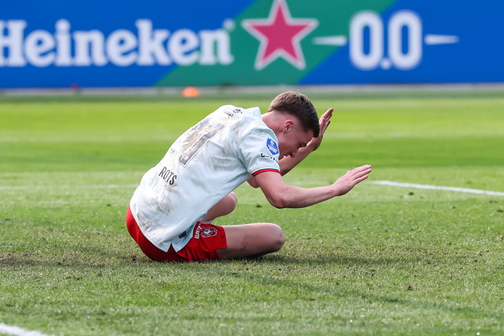 Daan Rots baalt na een gemiste kans in Zwolle