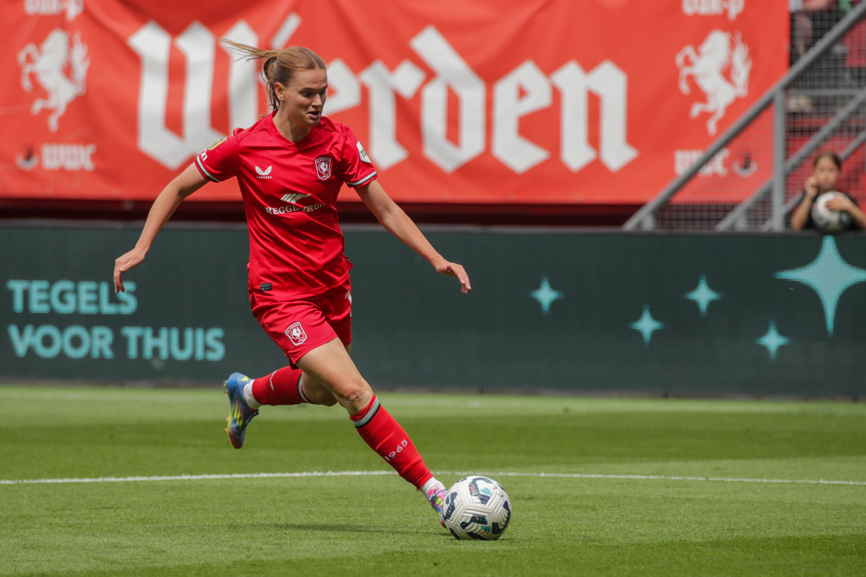 Liz Rijsbergen, hier aan de bal namens FC Twente