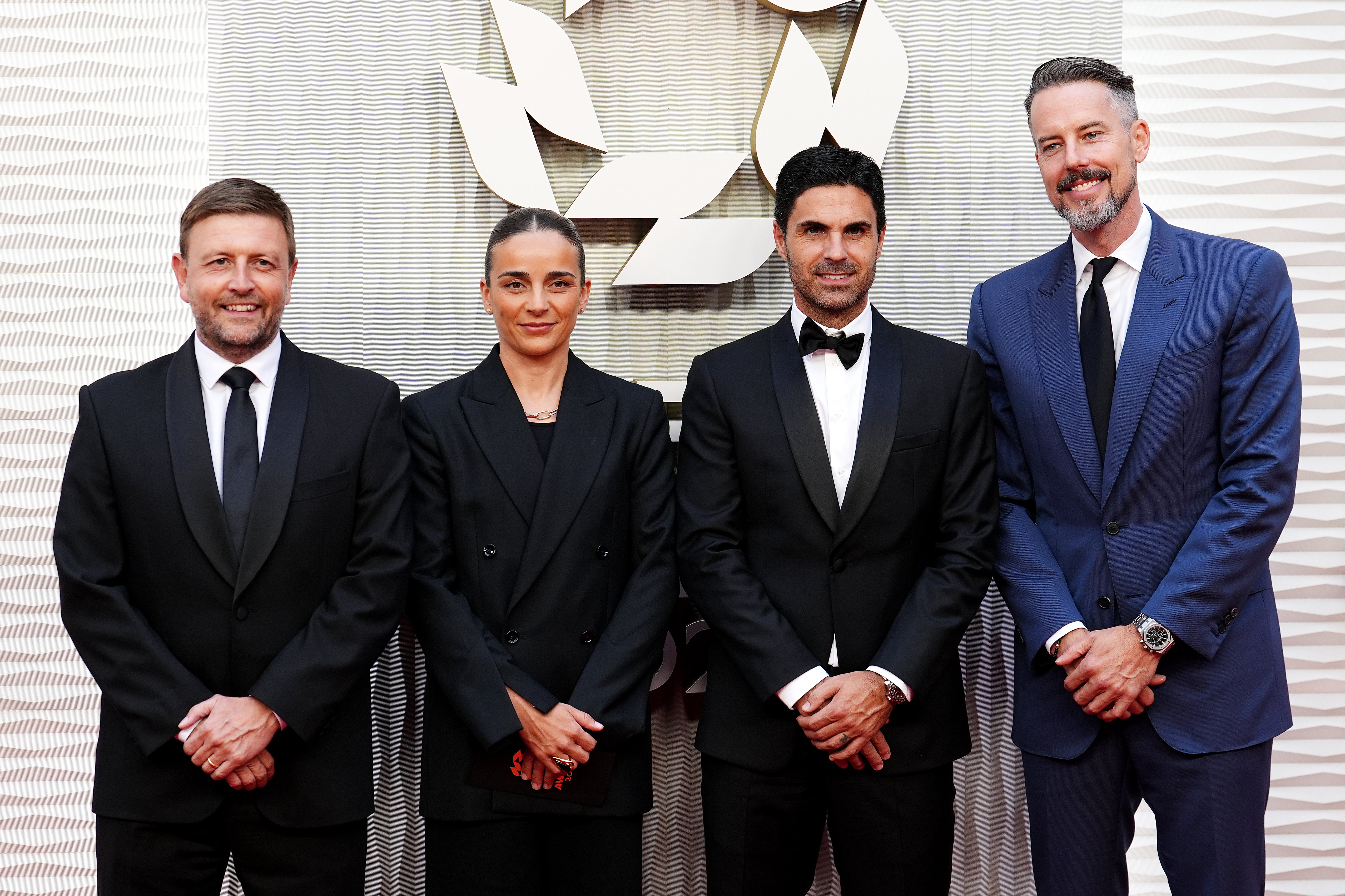 Richard Garlick, Renée Slegers, Mikel Arteta en Josh Kroenke