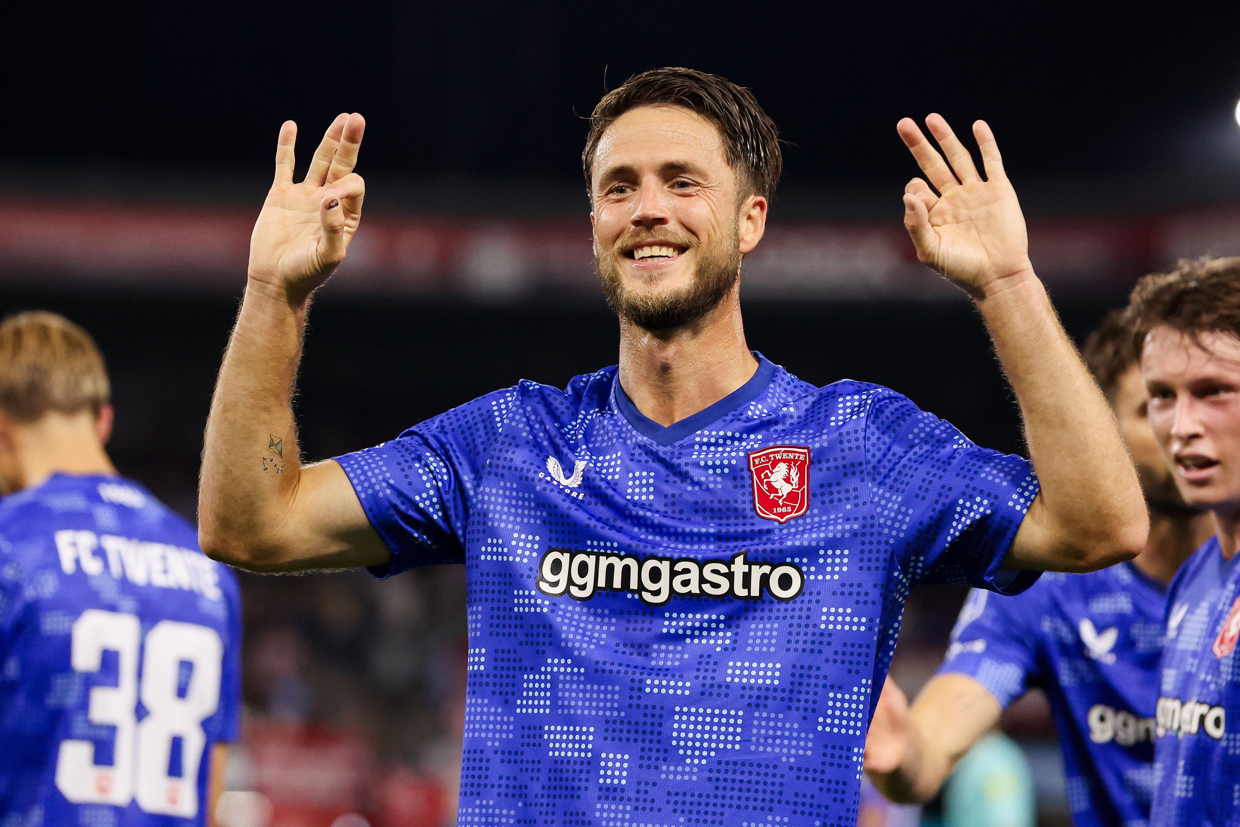 Ricky van Wolfswinkel na zijn goal tegen Sparta
