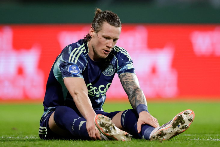 Wout Weghorst baalt