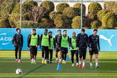 De selectie van Olympique Marseille met in het midden Quinten Timber