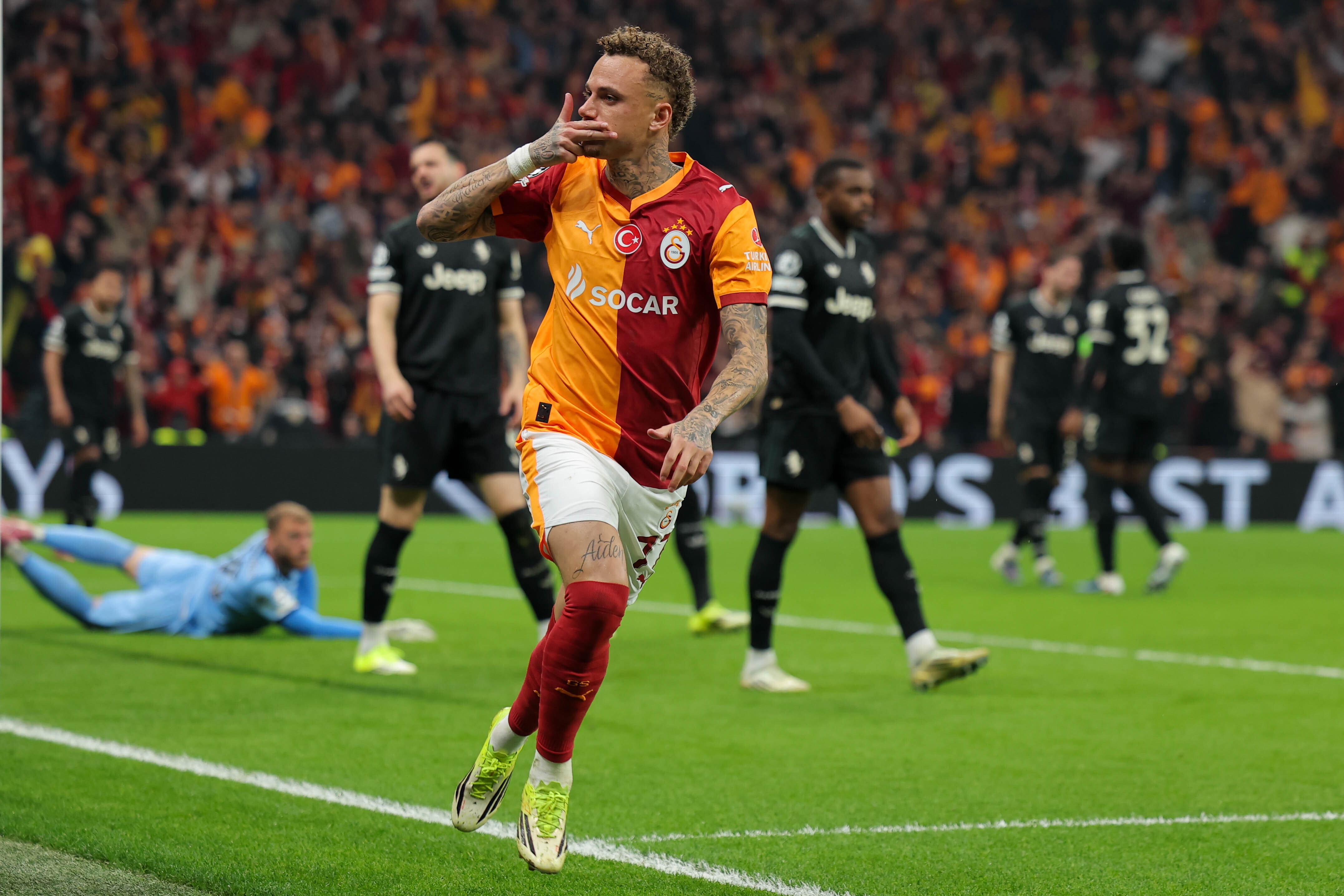 Noa Lang na zijn treffer tegen Juventus