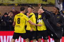 Ontlading bij NAC Breda na de treffer van Pepijn Reulen