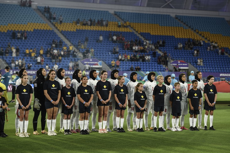 De speelsters van Iran op de Asian Cup