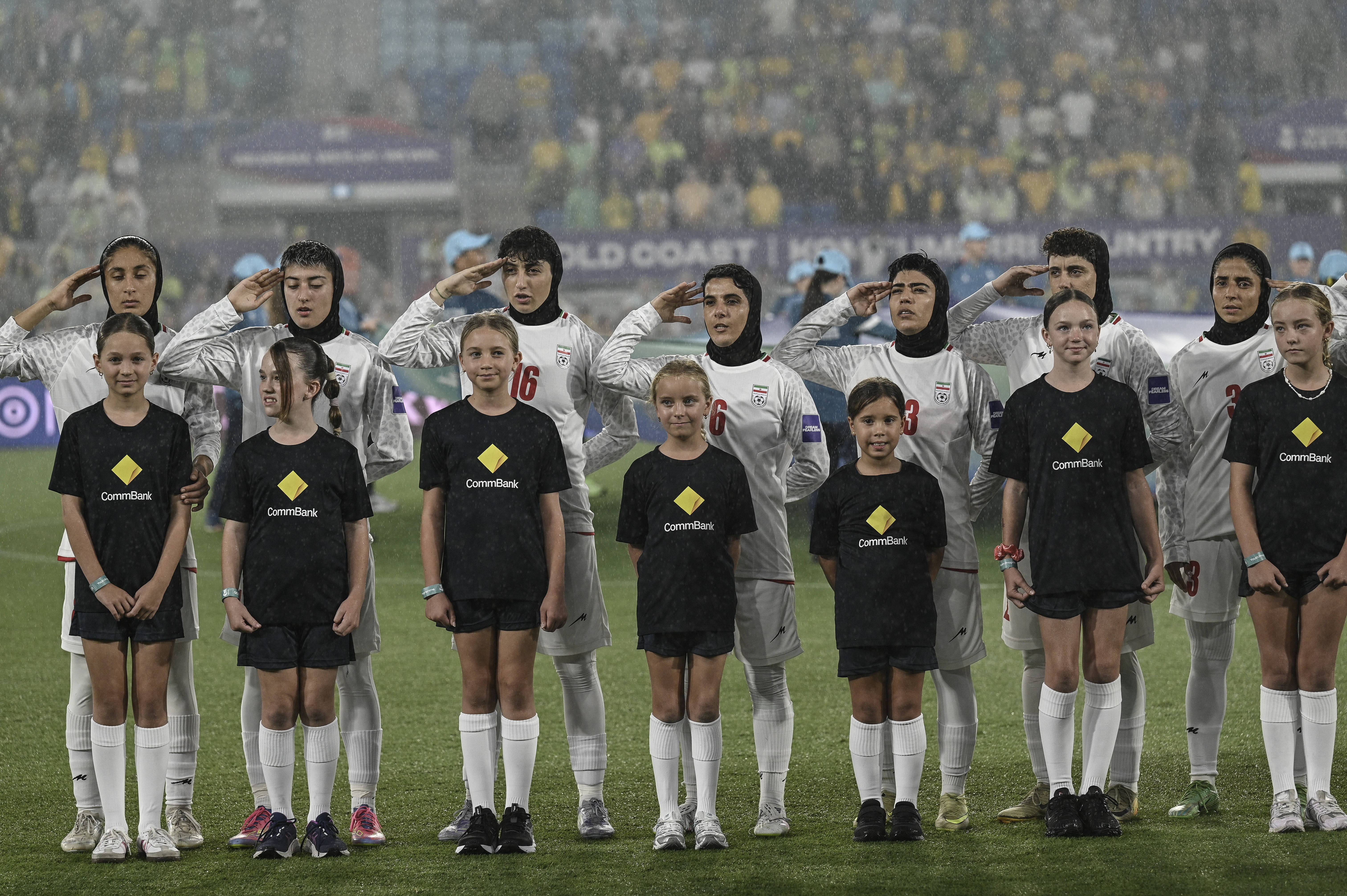 De speelsters van Iran op de Asian Cup