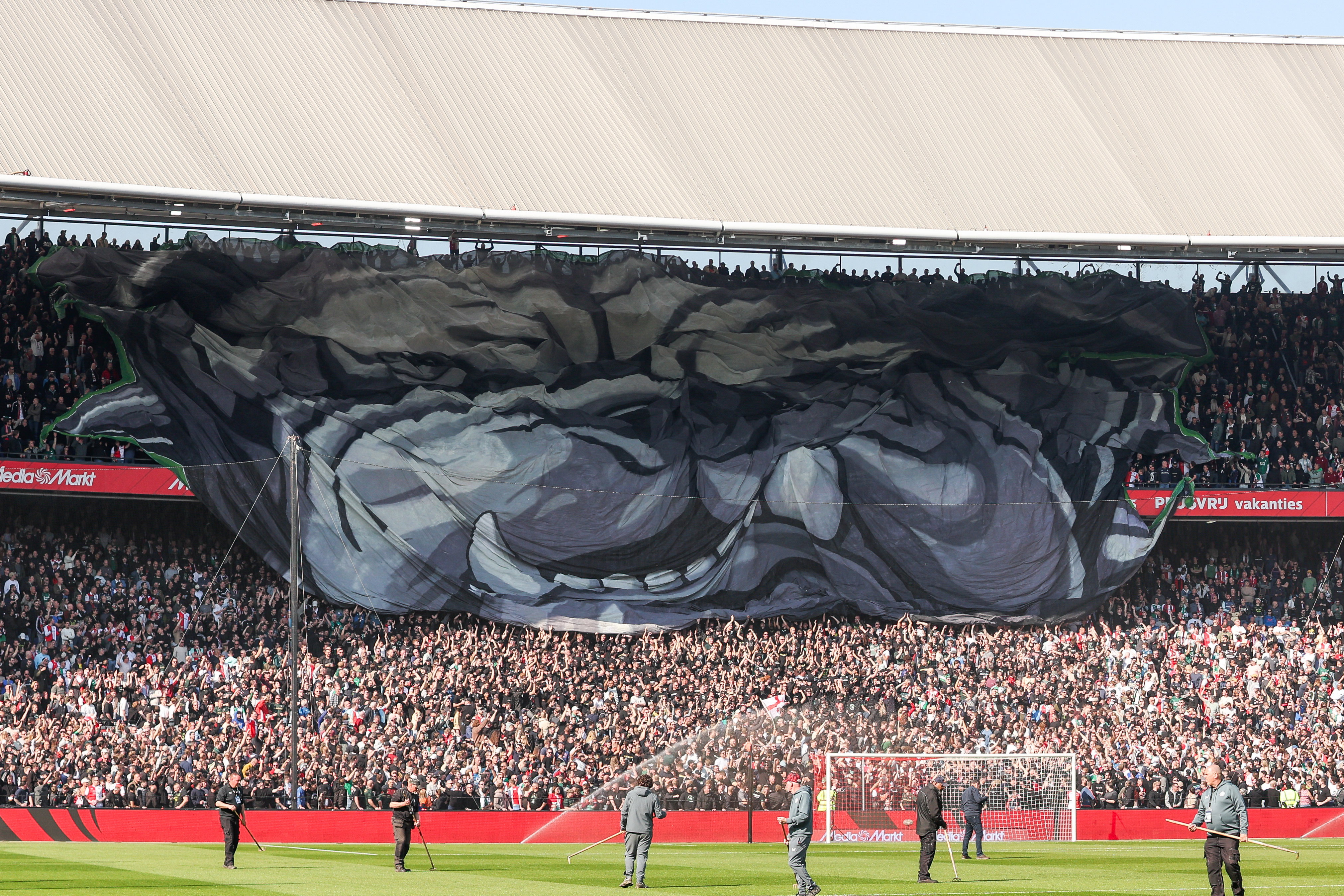 Een spandoek van Feyenoord