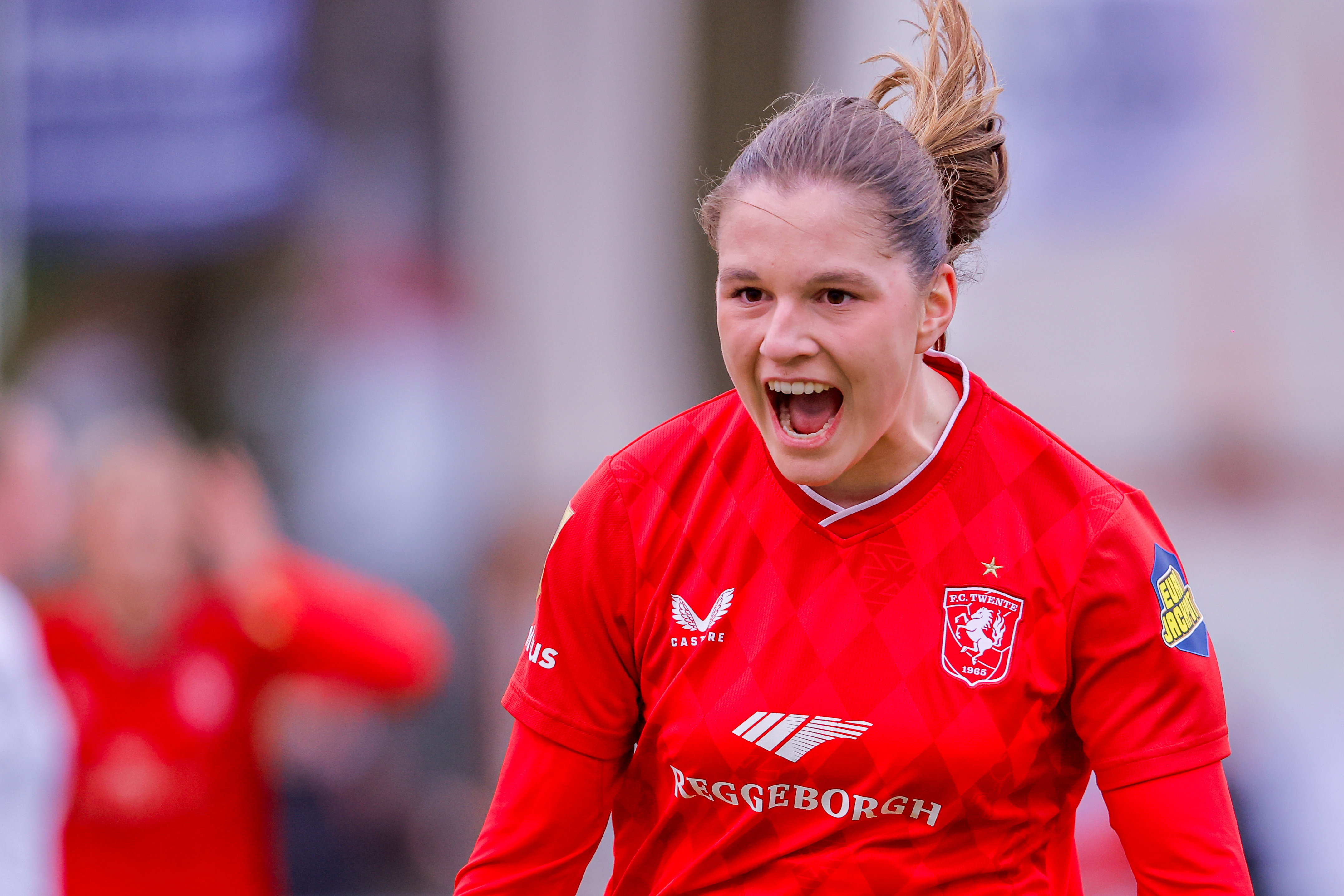 Anne Gelevert juicht