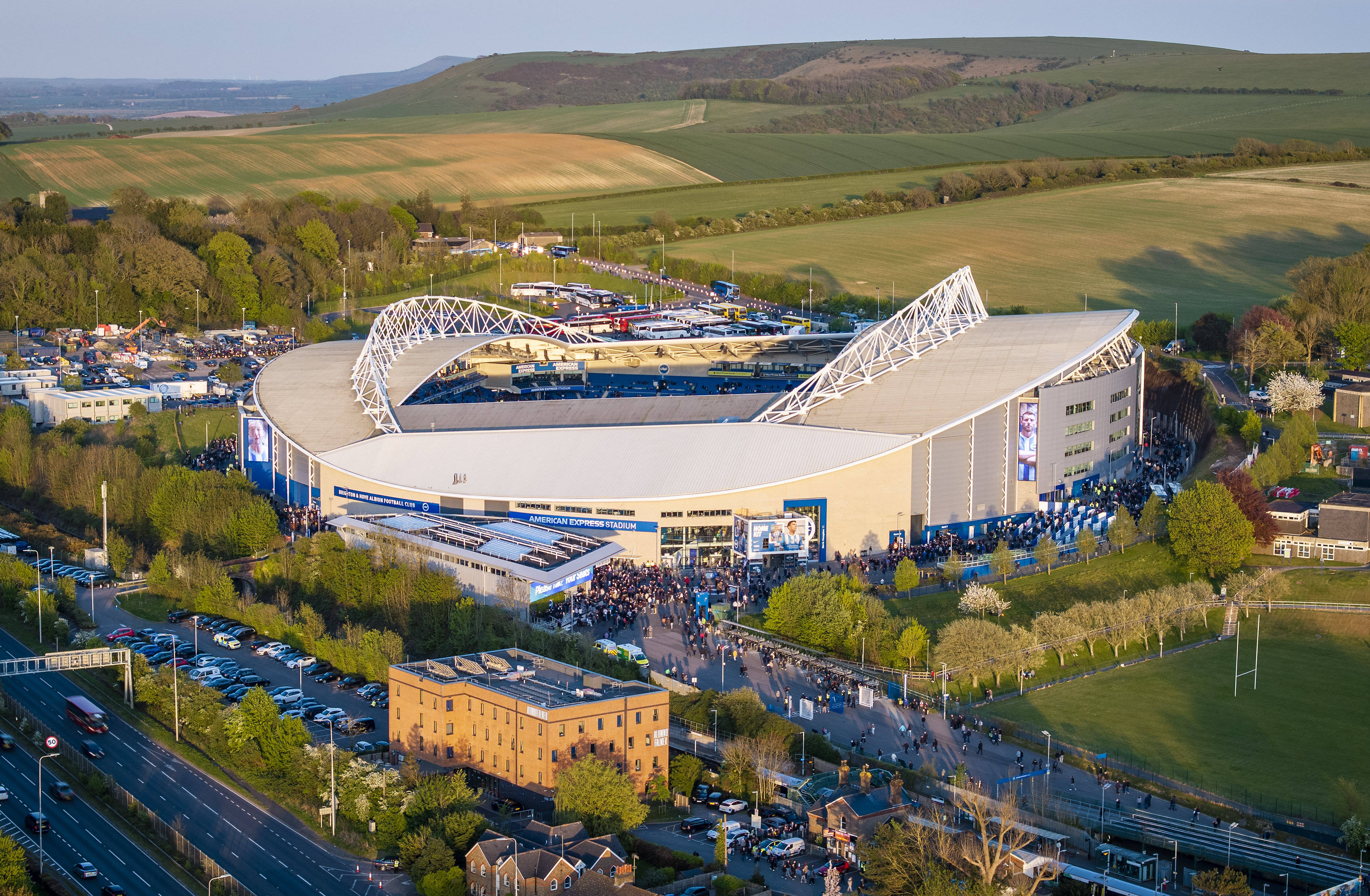 Het American Express Stadium van Brighton & Hove Albion