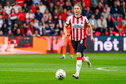 Sisca Folkertsma aan de bal namens PSV