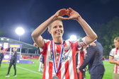 Laura Strik na het behalen van het kampioenschap met PSV