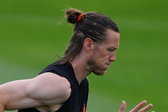 Wout Weghorst op de training