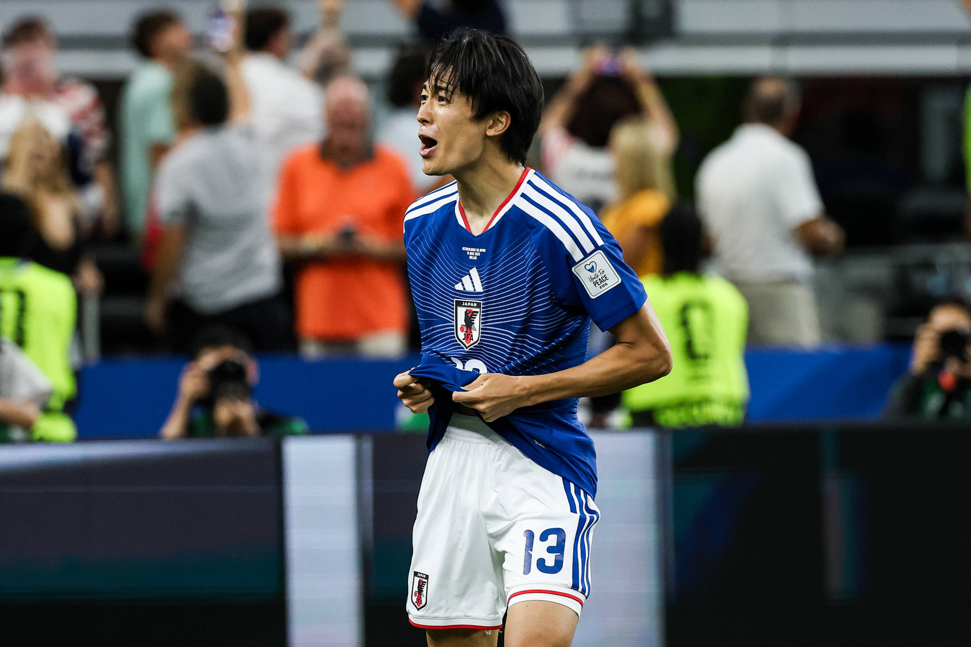 Keito Nakamura na zijn treffer tegen Nederland