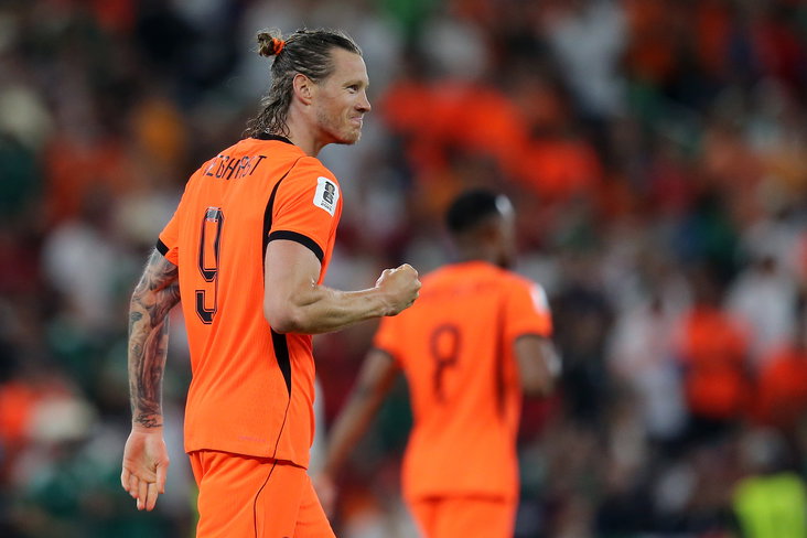 Wout Weghorst na zijn benutte strafschop