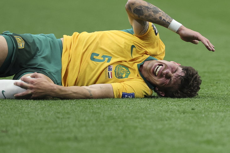Jordan Bos geblesseerd op het WK