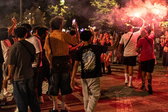 Marokkaanse fans gaan de straat