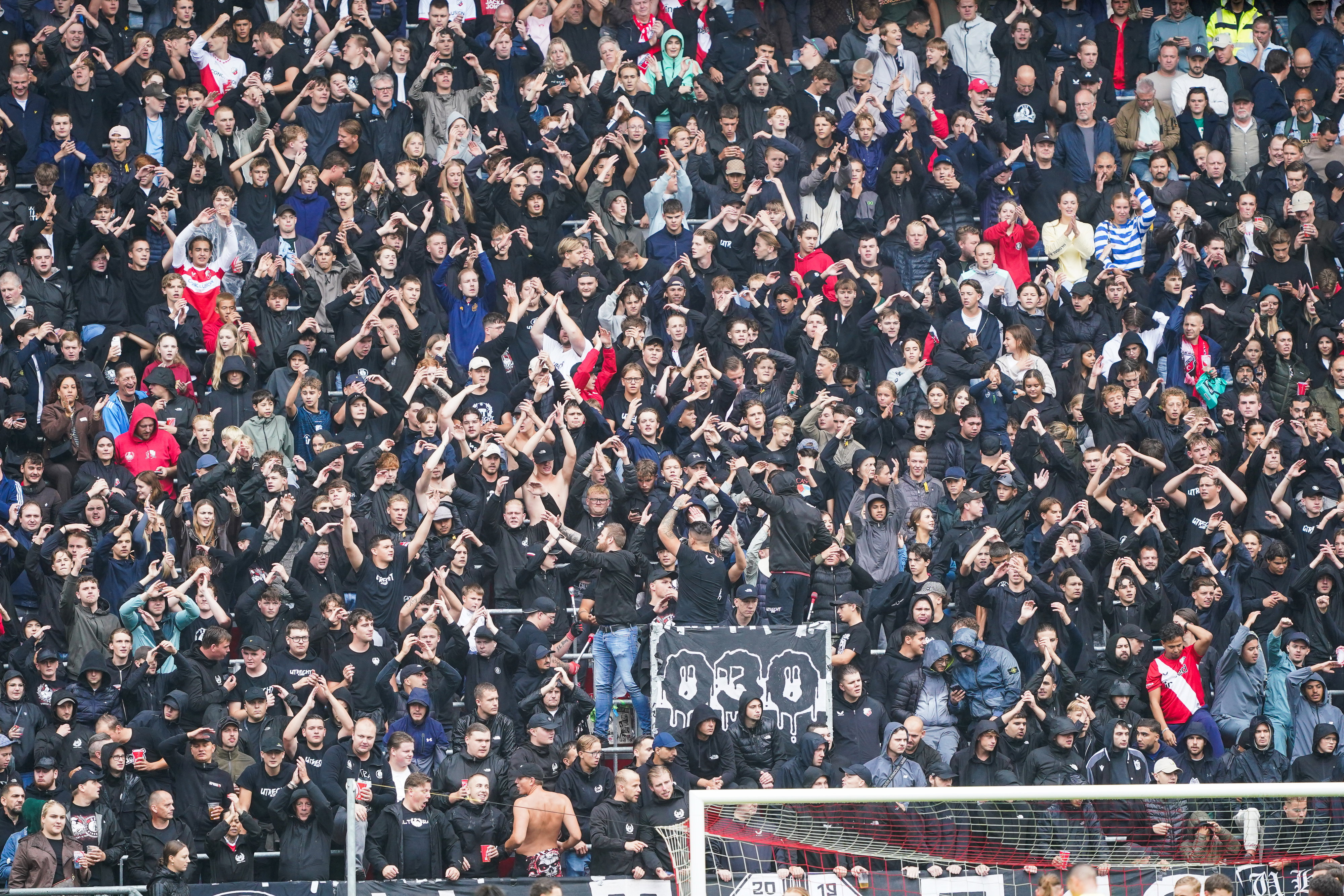 FC Utrecht-supporters in Stadion Galgenwaard