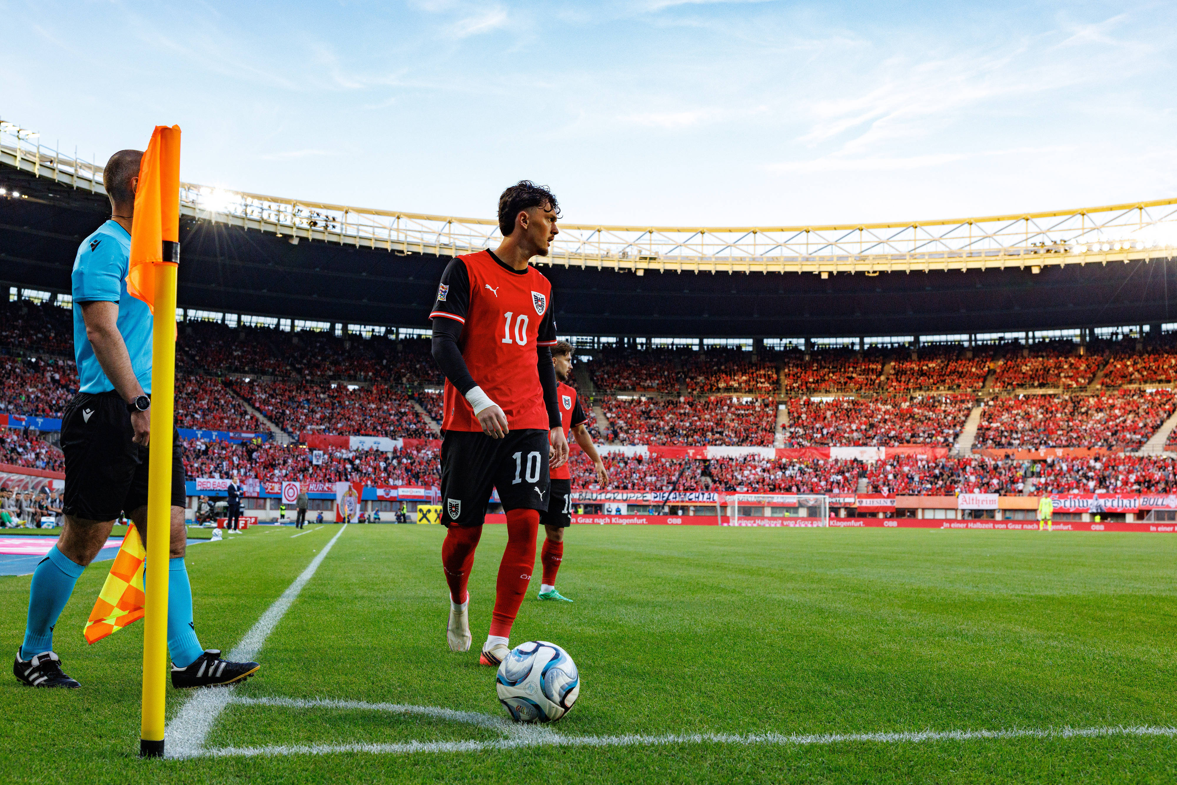 Paul Wanner namens het Oostenrijkse elftal