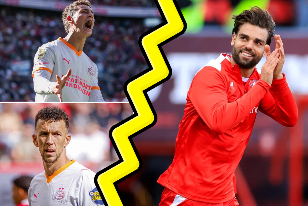 Ruben van Bommel en Ivan Perisic botsten met Robin Pröpper in Enschede