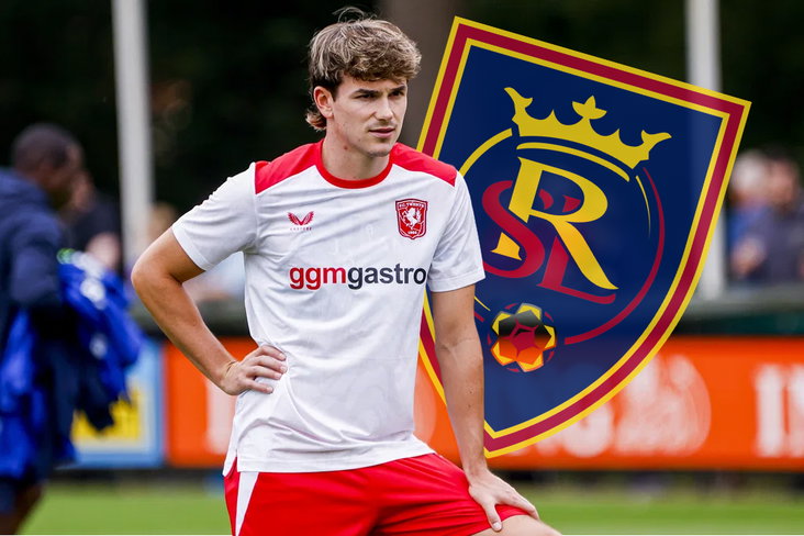 Taylor Booth voor het logo van Real Salt Lake