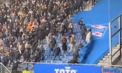 Ajax supporters nemen buffervak over
