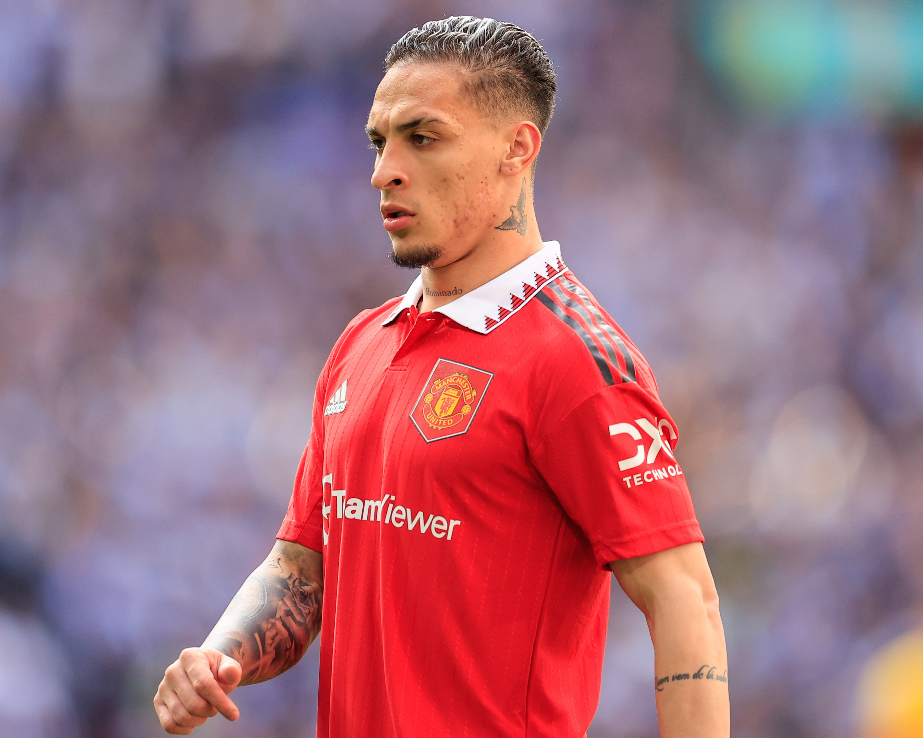 Antony in het shirt van Manchester United