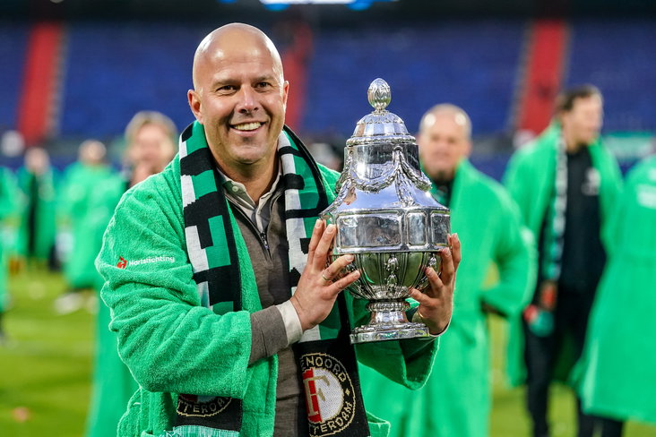 Arne Slot met de KNVB Beker