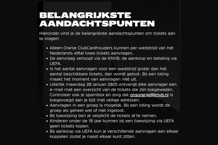 Belangrijke aandachtspunten