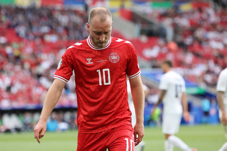 Christian Eriksen tijdens het EK