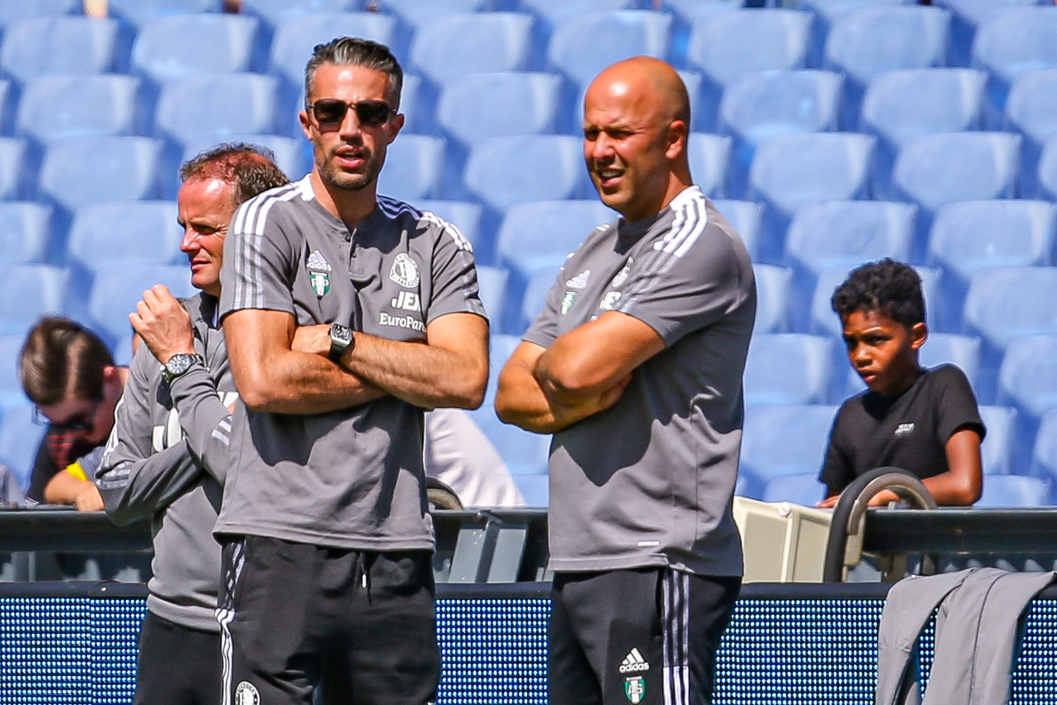 Robin van Persie en Arne Slot