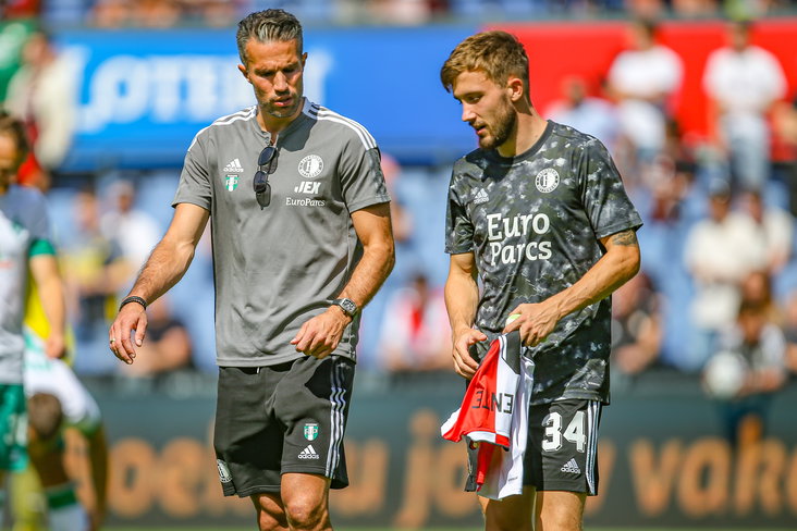 Robin van Persie en Dylan Vente bij Feyenoord