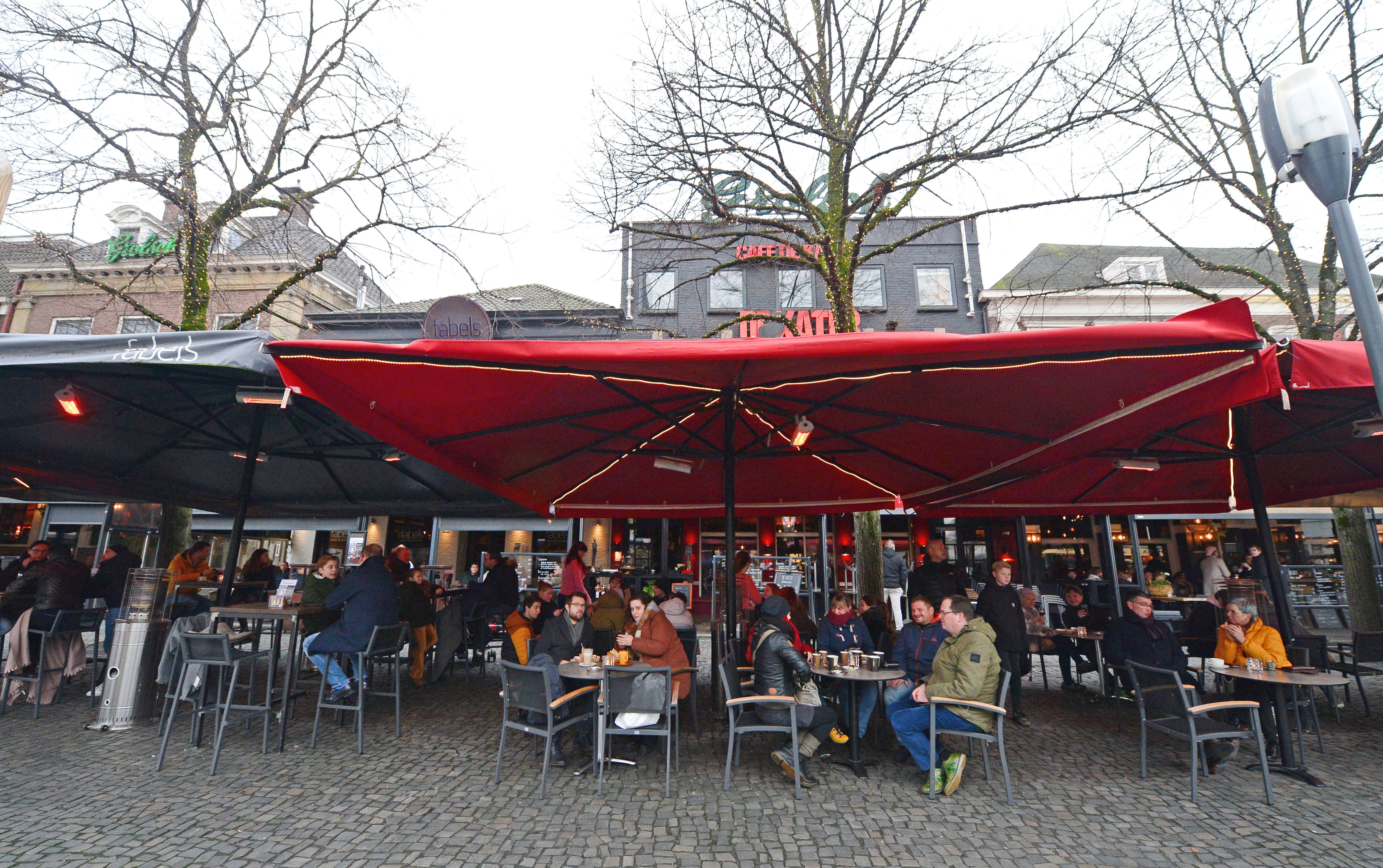 Terrassen op de Oude Markt in Enschede