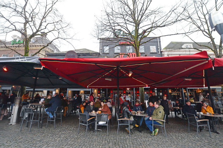 Terrassen op de Oude Markt in Enschede