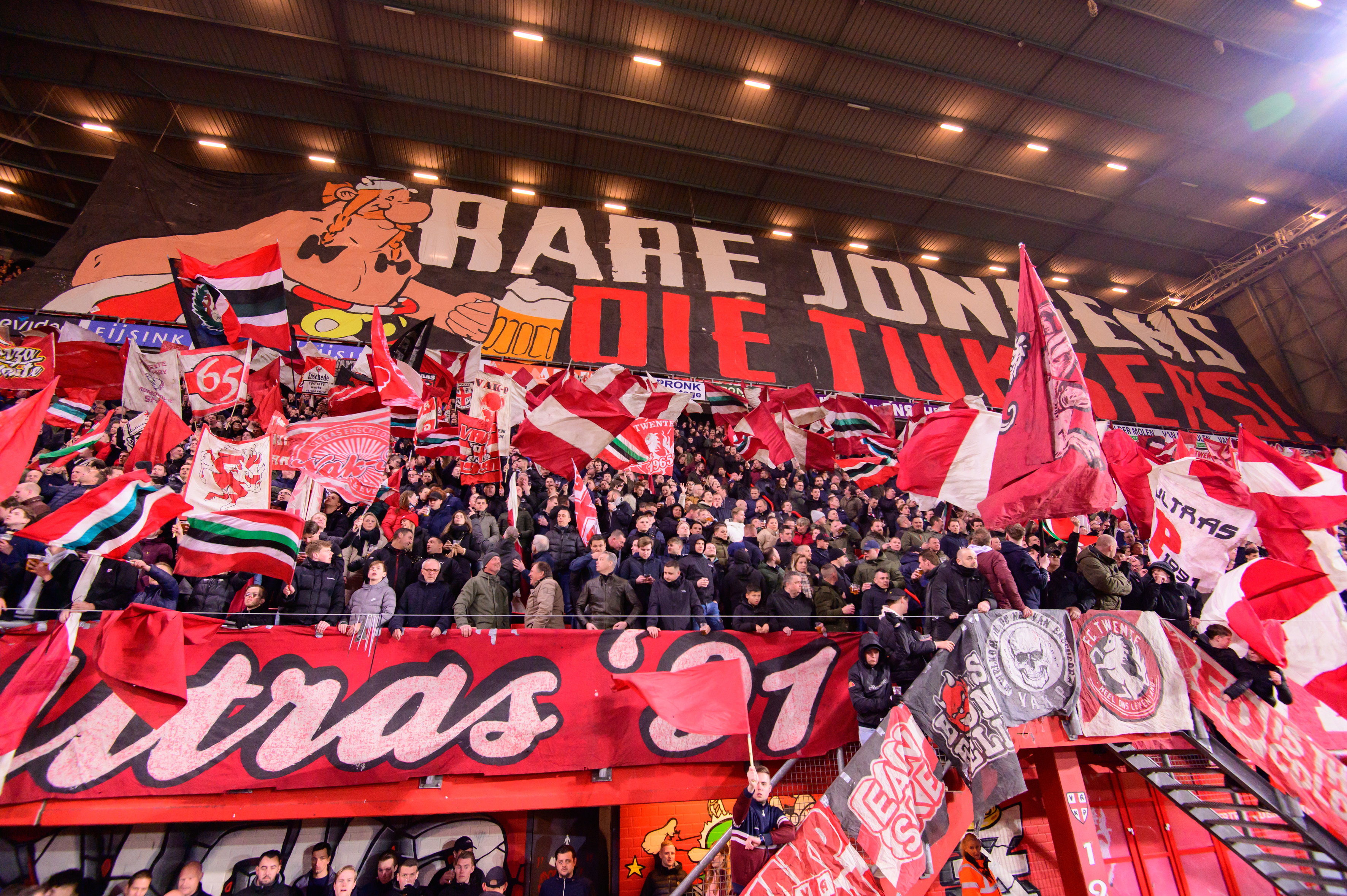 Sfeeractie van FC Twente-supporters