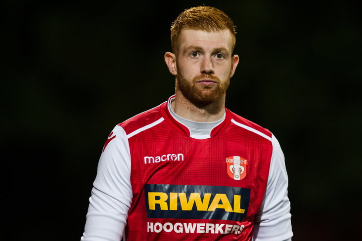 Renze Fij als doelman van FC Dordrecht