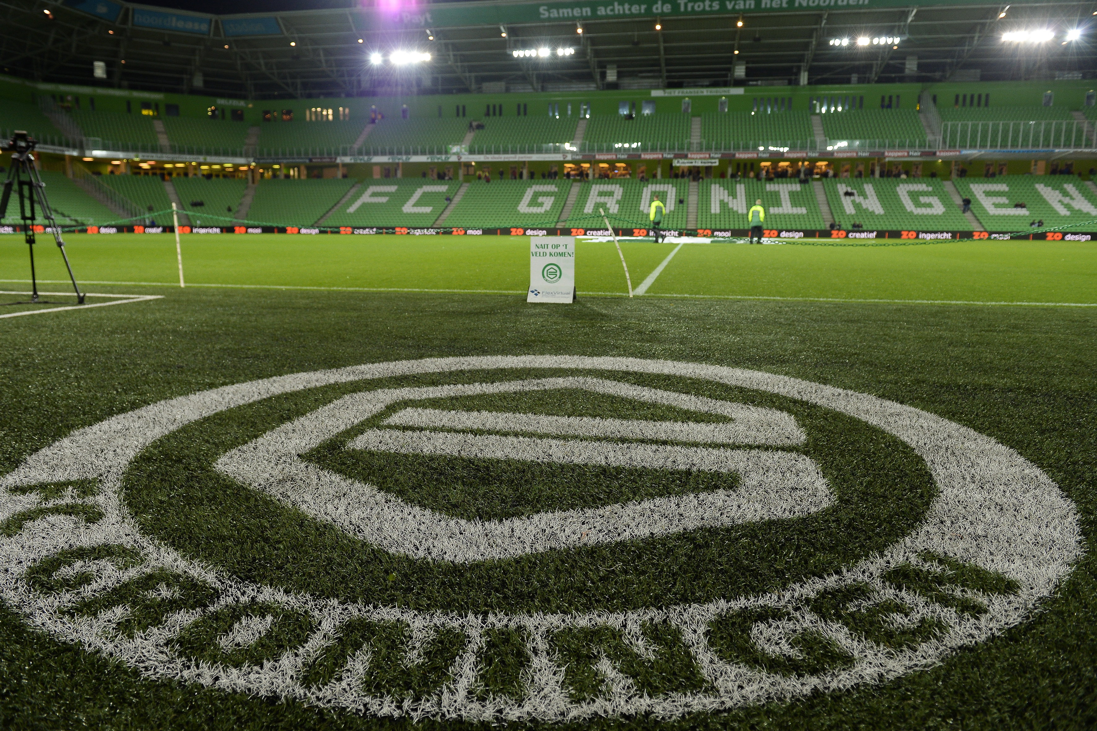 FC Groningen-logo in de Euroborg